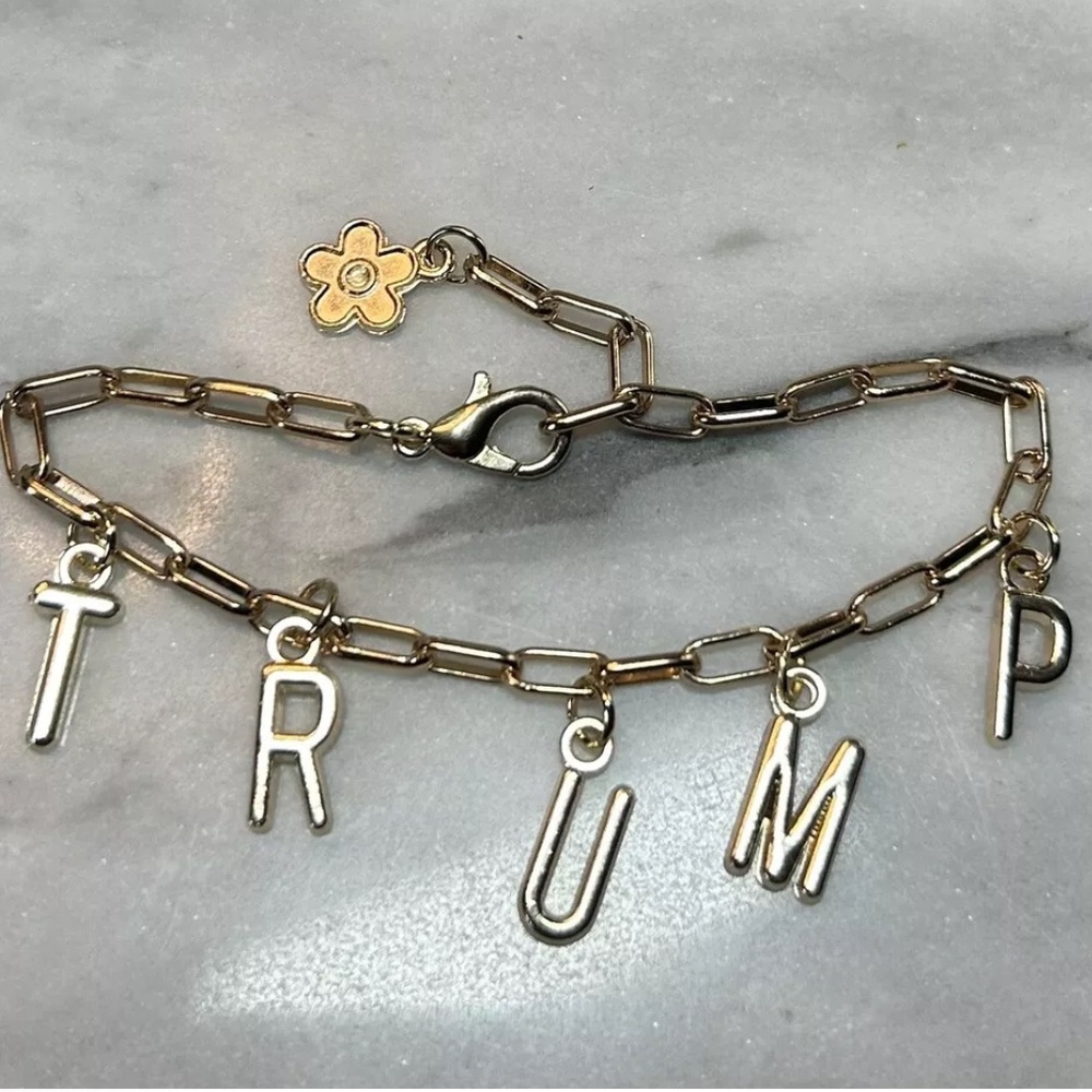 Trump bracelet charm letter initials MAGA patriotic USA - Picture 3 of 4